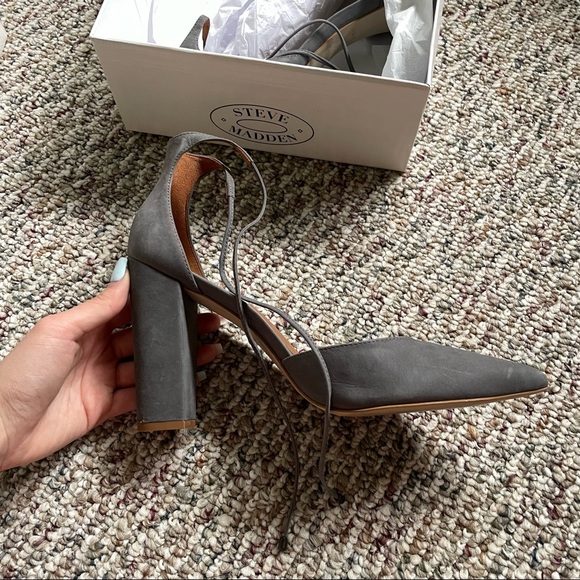 Steve Madden grey lace up heels - Picture 3 of 5